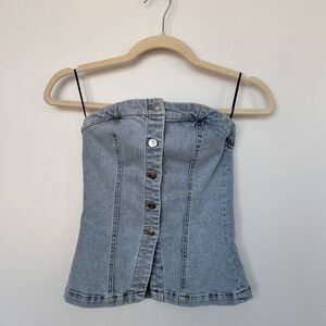 Denim Corset Top
